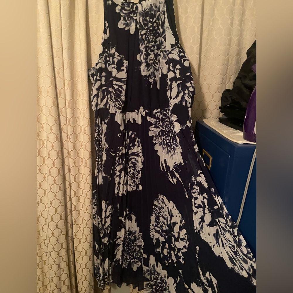 Lane Bryant Halter Top Plated Bottom Maxi Dress